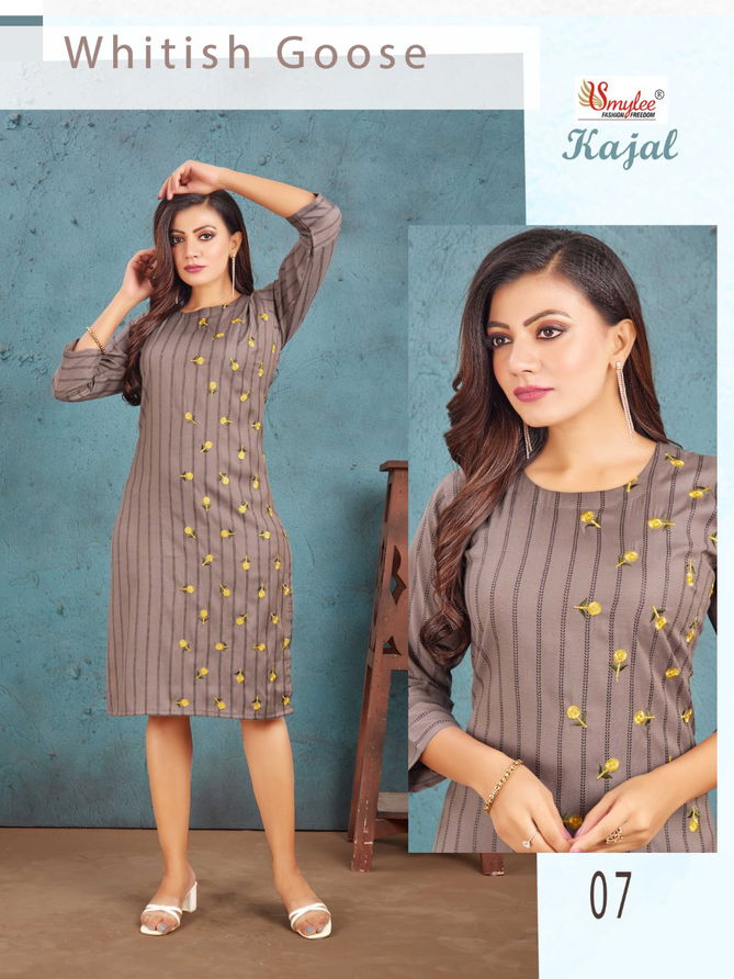 Kajal By Rung Rayon Embroidery Kurtis Catalog